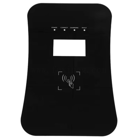 Tempered Glass Panels for EV Charger with Black Silkscreen