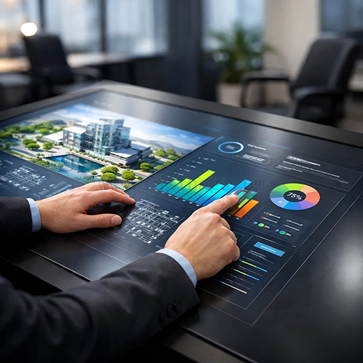 AG Anti Glare Cover Glass Custom Size For E-Sports Smart Boards